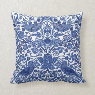 Tamarind Vogels China Blauw Kussen