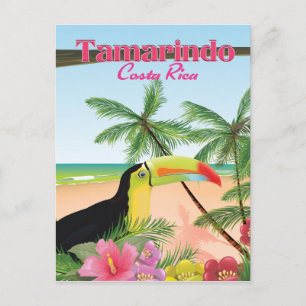 Tamarindo Costa Rica strand vakantieposter Feestdagenkaart