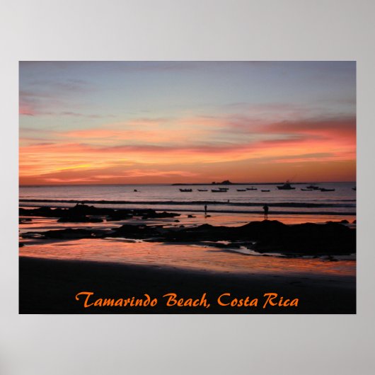 Tamarindo Sunset Boats, Tamarindo Beach, Costa ... Poster (Voorkant)