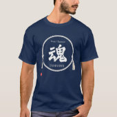 Tamashii – 魂 Kanji T-Shirt with Kumihimo Circle (Voorkant)