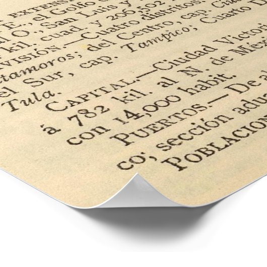 Tamaulipas, Mexico Poster (Hoek)