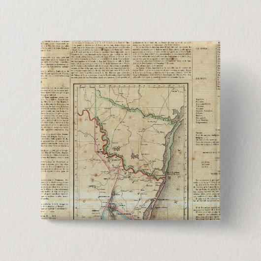 Tamaulipas, Mexico Vierkante Button 5,1 Cm (Voorkant)
