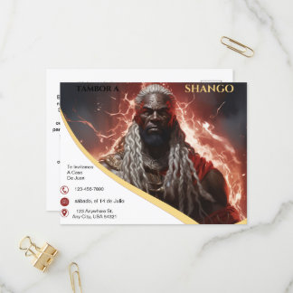 Tambor a Shango Lightening Rayos Uitnodiging Briefkaart