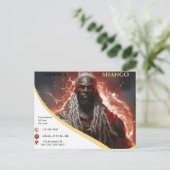 Tambor a Shango Lightening Rayos Uitnodiging Briefkaart (Staand voorkant)