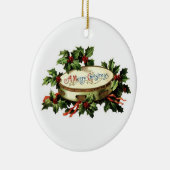 Tambourine en Holly Keramisch Ornament (Rechts)