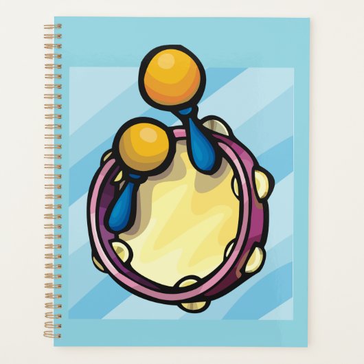 Tambourine en maracas planner (Voorkant)