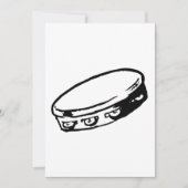 Tambourine Musical Instrument Invitations Kaart (Voorkant)