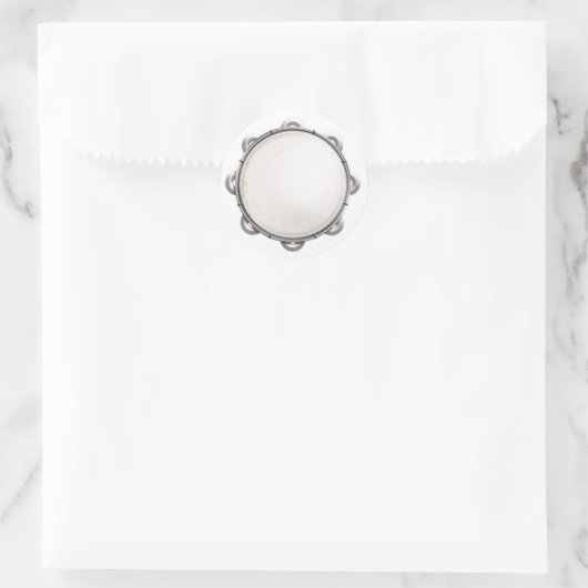 Tambourine Ronde Sticker (Tas)