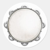 Tambourine Ronde Sticker (Voorkant)