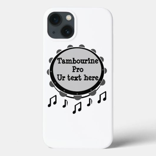 Tambourine, zwart en wit Case-Mate iPhone case (Achterkant)