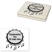 Tambourine, zwart en wit rubberstempel (Gestempeld)