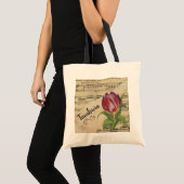 Tambura Elegant Tulip  blad Music Tote Bag (Voorkant (product))