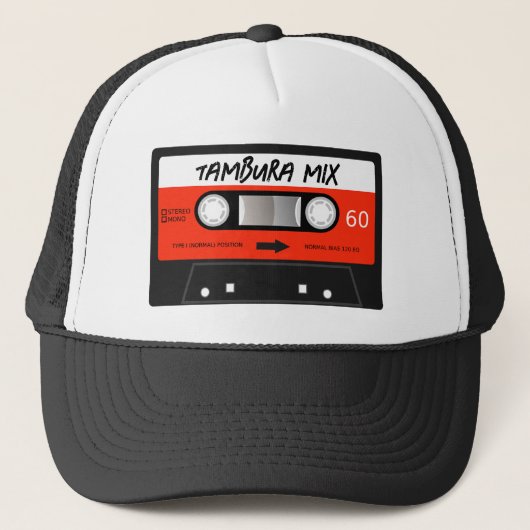 Tambura Mixtape Retro Rood Cassettebandje Trucker Pet (Voorkant)