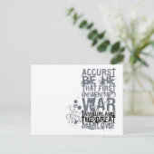 Tamburlaine War Quote (B&W) Briefkaart (Staand voorkant)