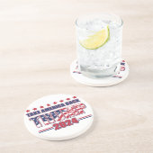 Tame America Bacx Trump 2024 Zandsteen Onderzetter (Zijkant)