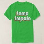 Tame Impala Retro Rainbow Typography Vervaagde sti T-shirt (Design voorkant)