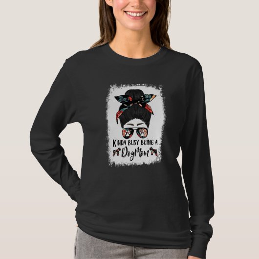 Tamelijk Bezig Als Hond Moeder Standaard Schnauzer T-shirt (Voorkant)