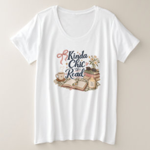 Tamelijk Chic om te Lezen Boekliefhebber Esthetiek Grote Maat T-shirt
