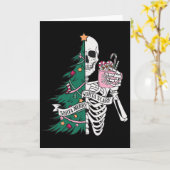 Tamelijk eng, tamelijk kerstfeest kaart (Gele Bloem)