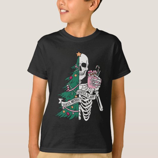 Tamelijk eng, tamelijk kerstfeest t-shirt (Voorkant)