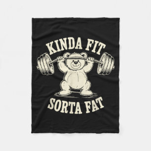 Tamelijk Fit Enigszins Dik Grappige Gym Zaal Schat Fleece Deken