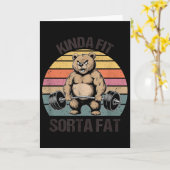 Tamelijk Fit Enigszins Dik - Grappige Gymbeer Gewi Kaart (Gele Bloem)