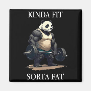 Tamelijk fit enigszins dik grappige gympanda gewic magneet