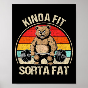 Tamelijk Fit Enigszins Dik Grappige Knuffel Beer G Poster