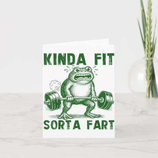 Tamelijk Fit Enigszins Scheidend Grappige Kikker D Kaart (Voorkant)