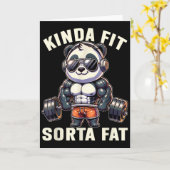 Tamelijk Fit Enigszins Vet - Grappige Gym Beer Gew Kaart (Gele Bloem)