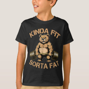 Tamelijk Fit Enigszins Vet - Grappige Gym Beer Gew T-shirt