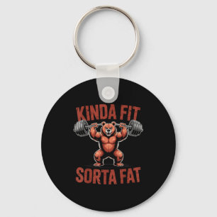 Tamelijk Fit Enigszins Vet Grappige Gym Bulldog Ge Sleutelhanger