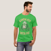 Tamelijk Fit Enigszins Vet Grappige Gym Panda Gewi T-shirt (Voorkant volledig)