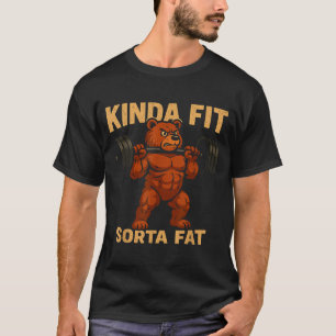 Tamelijk Fit Enigszins Vet Sterke Cartoon Beer Gym T-shirt