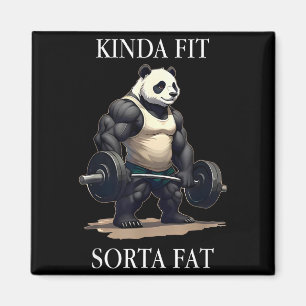 Tamelijk Fit Enigszins Vette Gym Panda Gewichtheff Magneet