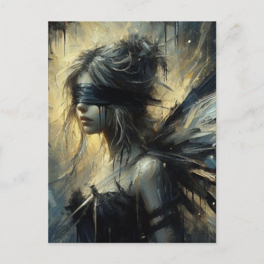 tamelijk geblinddoekt briefkaart (Voorkant)