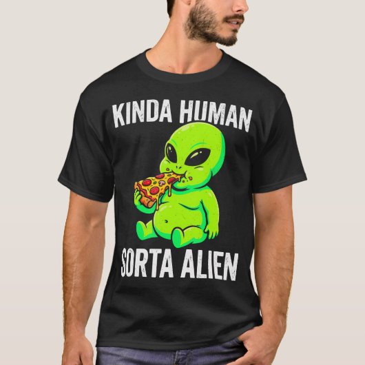 Tamelijk Menselijk Iets Alien Grappige Dikke Alien T-shirt (Voorkant)