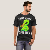 Tamelijk Menselijk Iets Alien Grappige Dikke Alien T-shirt (Voorkant volledig)