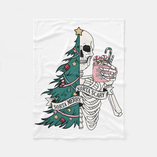 Tamelijk vrolijk tamelijk eng kerstfeest fleece deken (Voorkant)