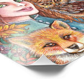 Tamer in het najaar van de Bossen Foto Afdruk (Hoek)