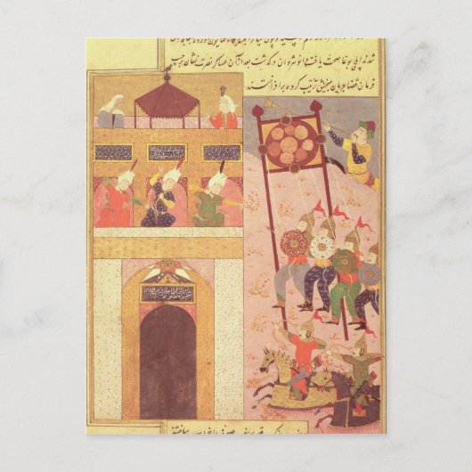 Tamerlane Besieging Urganj Briefkaart (Voorkant)