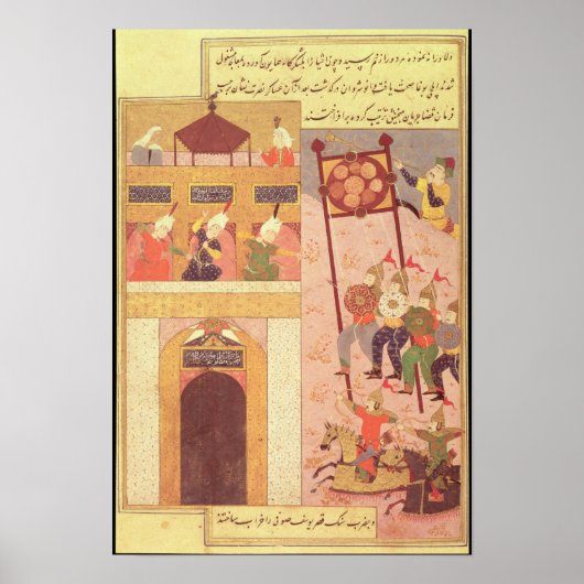 Tamerlane Besieging Urganj Poster (Voorkant)