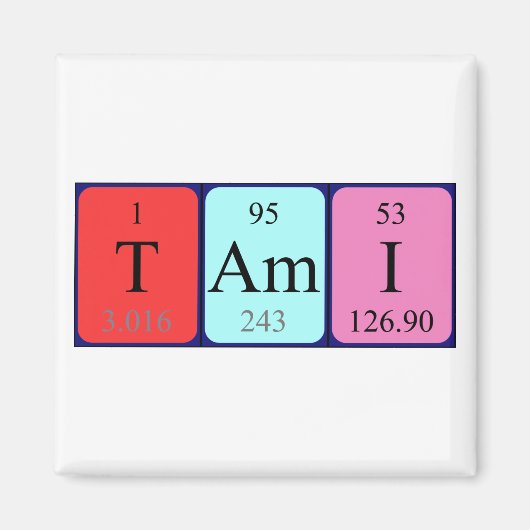Tami periodieke table name magnet (Voorkant)