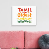 Tamil, de oudste taal canvas afdruk (Insitu (Woonkamer))