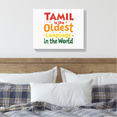 Tamil, de oudste taal canvas afdruk (Insitu (Slaapkamer))