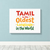 Tamil, de oudste taal canvas afdruk (Insitu (Houten vloer))