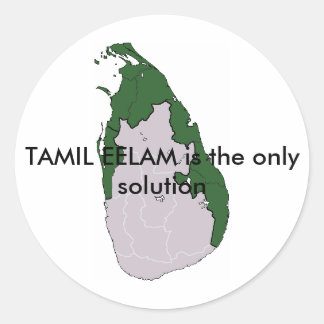 TAMIL EELAM is de enige oplossing Ronde Sticker