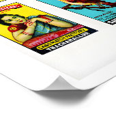 Tamil luciferdoosje label collage print, grid post poster (Hoek)