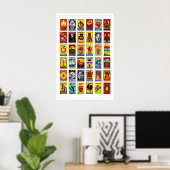 Tamil luciferdoosje label collage print, grid post poster (Thuiskantoor)