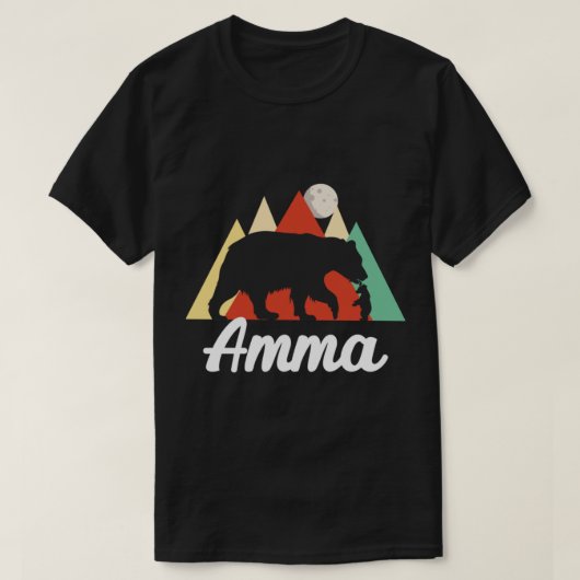 Tamil Mom Mother s Day Amma Momma Bear T-shirt (Design voorkant)